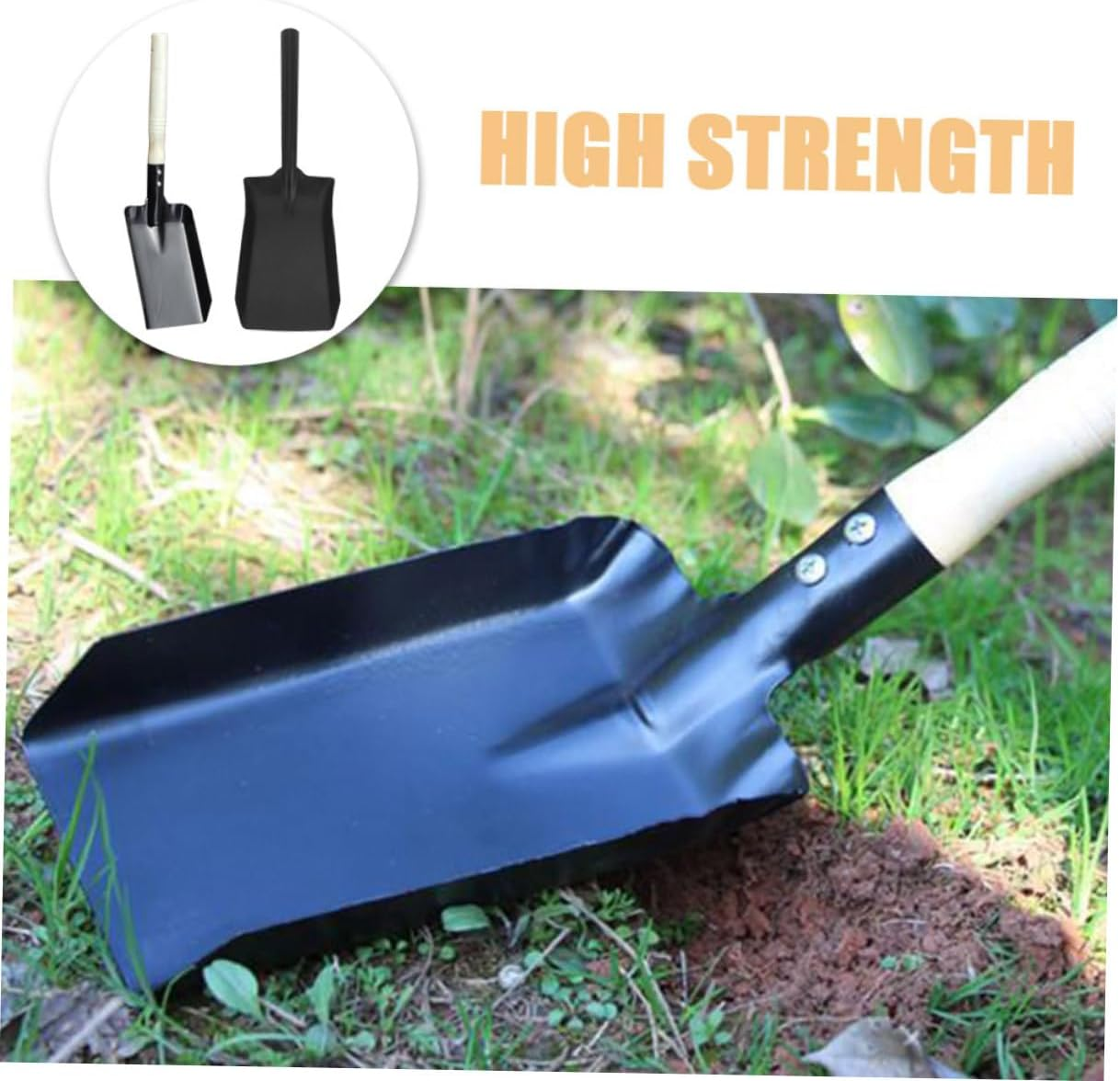 SUPVOX 2Pcs Iron Shovel for Gardening Planting and Removal Lightweight Tools for Soil Loosening and Weeding for Home and Outdoor Use image number 4