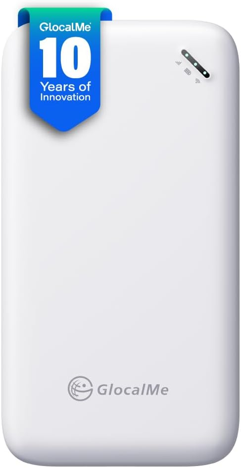 Glocalme UPP 4G Mobile Wifi Router, Available in over 140 Countries, No SIM Card Required, No Roaming Fees, MIFI with 1GB Global and 8GB EU Data, International Hotspot (White) image number 5