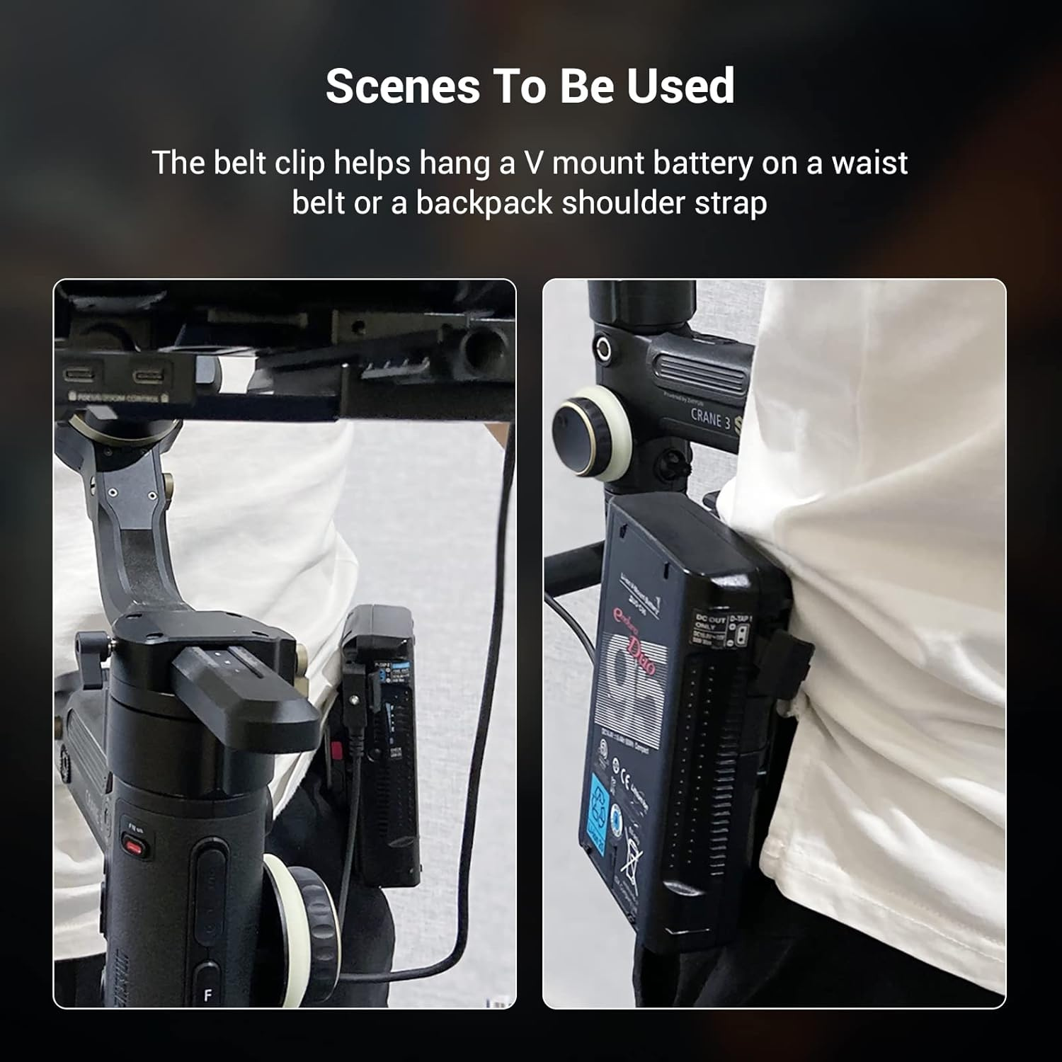 Smallrig Mini V Mount Battery Plate with Belt Clip - 2990 image number 2