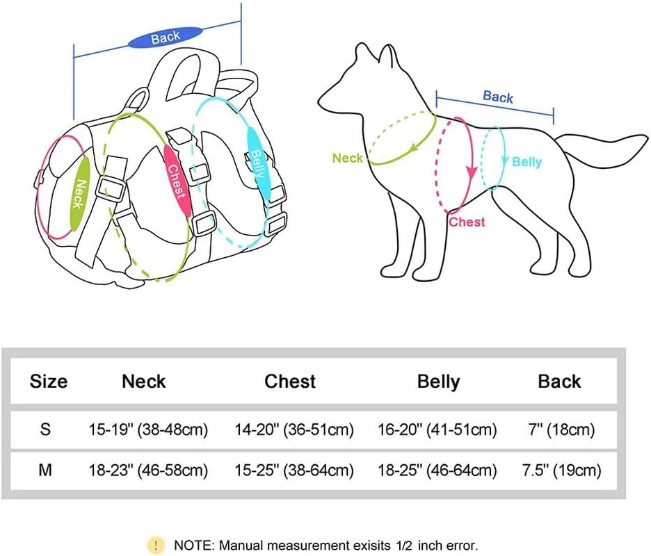 Outdoor Waterproof Dog Harness Breathable Mesh Padded Dog Harness Reflective Durable Nylon Dog Harness Vest Adjustable Dog Harness,B,S image number 2