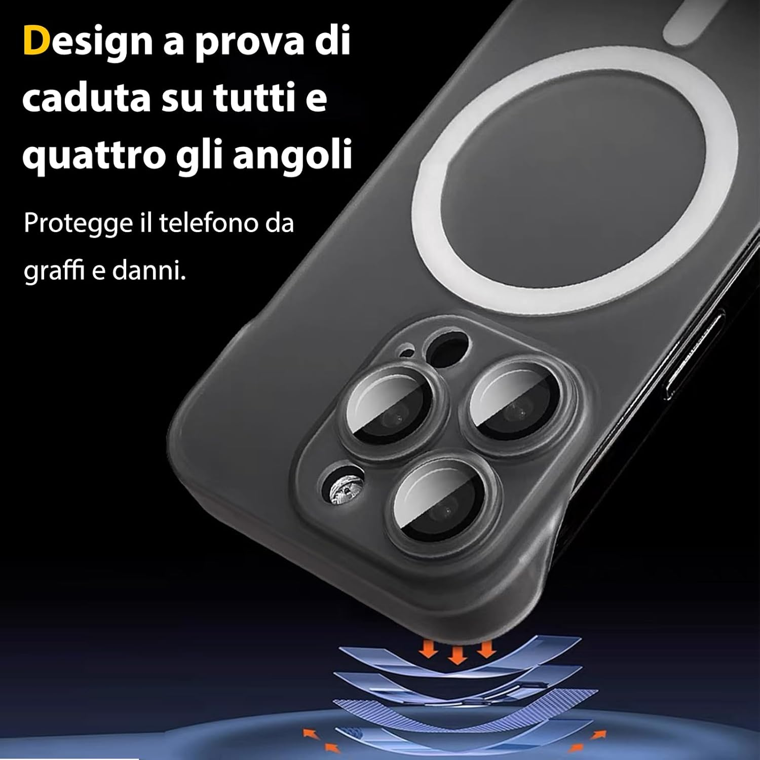 Iphone 13 Pro Case for Magsafe, No Transparent Edge, with Camera Lens Protector(Feel of Bare Metal) Magnetic Slim Protective Case for Iphone 13 Pro Cover 6.1 Inch image number 6