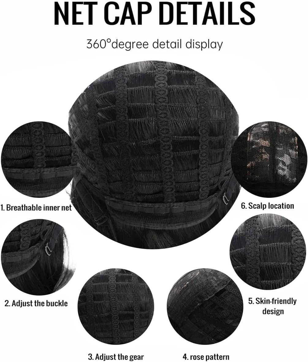 Wig with Bangs for Girls|Long Straight Colored Wigs for Women (Black) - Blonde image number 1