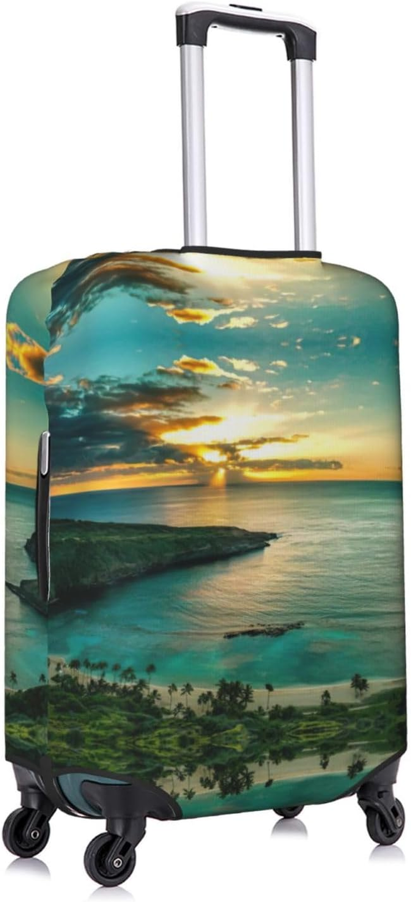 Odddot Sunrise over Hanauma Bay Oahu Hawaii Print Travel Luggage Cover,Suitcase Protector Cover, Washable Baggage Covers,For 18-32 Inch Luggage, Sunrise over Hanauma Bay Oahu Hawaii, Small image number 3