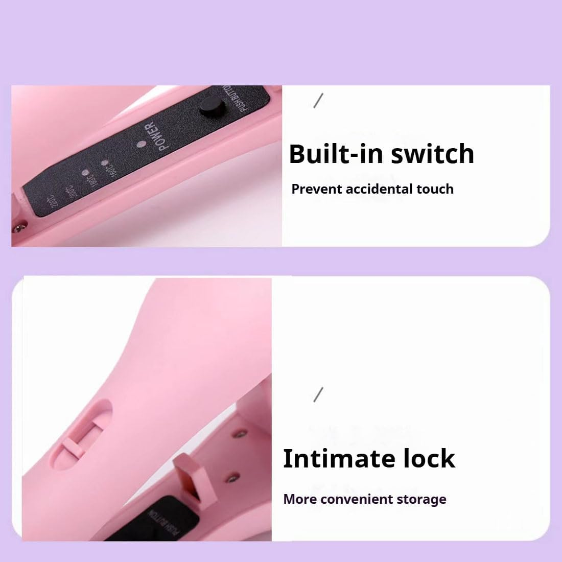 Curluxe French Curls Iron, Curluxe Create Frizz-Free French Curls Effortlessly Curling Iron, Wave Curling Iron with 15-Second Heat-Up and Adjustable Temperature for All Hair Types (Pink) image number 3