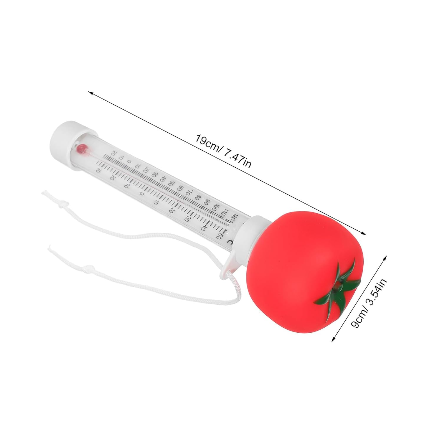 Yardenfun Floating Pool Thermometer for Accurate Water Temperature Gauge with Cartoon Tomato Design Suitable for Swimming Pools Spas Baths Ponds Easy Read Floating Gauge for Indoor Outdoor image number 6