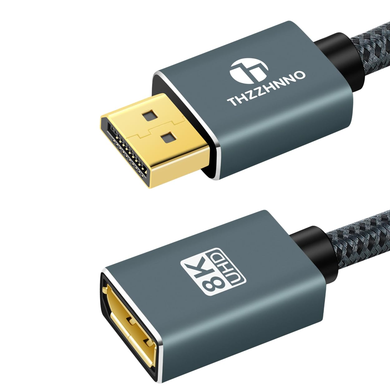 Thzzhnno Displayport Extension Cable 0.5M, 8K 1.4 Displayport Male to Female Cable, DP to DP Extended Lead Supports 8K@60Hz,4K@120Hz for Gaming Monitor, Graphics, PC image number 1