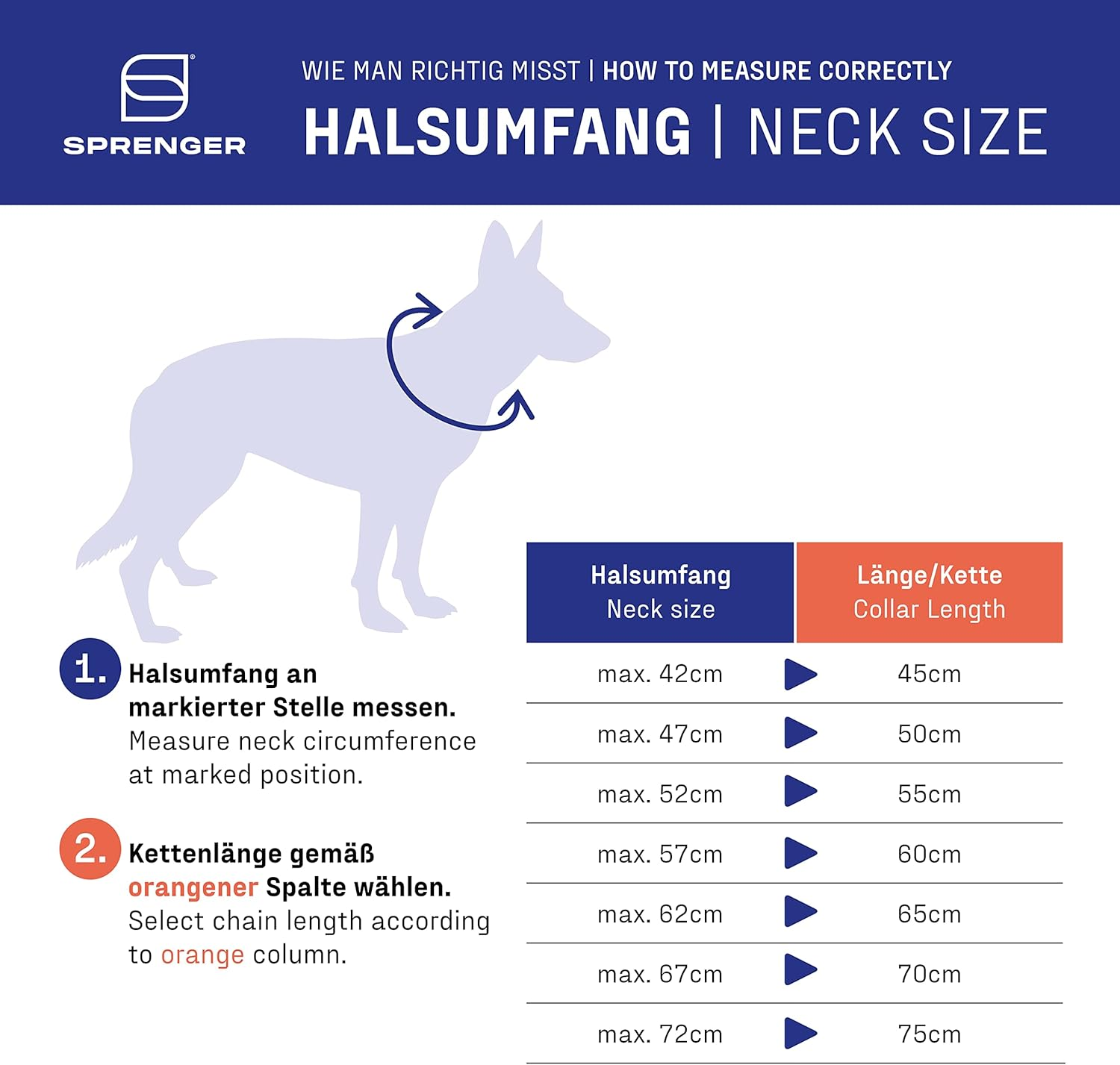 Sprenger Chain Collar Medium with 1 Ring and 1 Snap Hook Stainless Steel 3 Mm for Dogs up to 55 Kg (60 Cm) image number 5