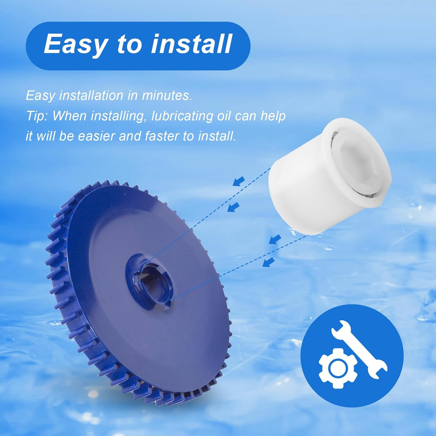 Arrogantf PVX976PK2 Wheel Bearing Compatible with Hayward Pool Cleaners Part for Aquanaut Poolvergnuegen Phoenix Pool Vacuum Parts Wheel Bearing 2 Wheel 4 Wheel Pool Cleaners Parts 200 400 450, 2 Pack image number 2