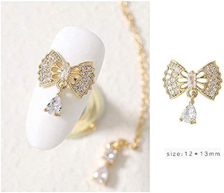 HANGQINGHENG 2-Piece Nail Jewelry Zircon Rhinestone Decoration Alloy Nail Decoration (Color : 159 27) image number 4