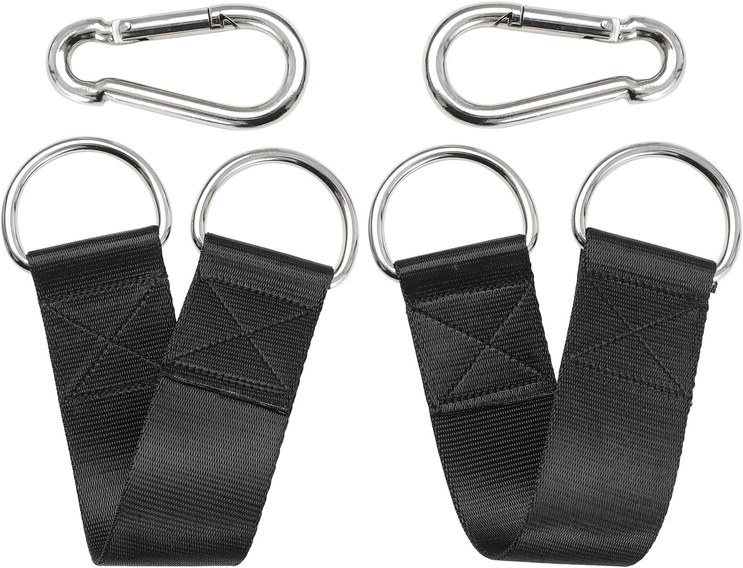 PANTIK Pair of Outdoor Hanging Straps with Carabiner Holds 150Kg/ 330Lbs Straps Hanging Kit Hooks for Camping, Door Bar, Gym Bar, Pull-Up Bar Exercise Equipment Attachments image number 2