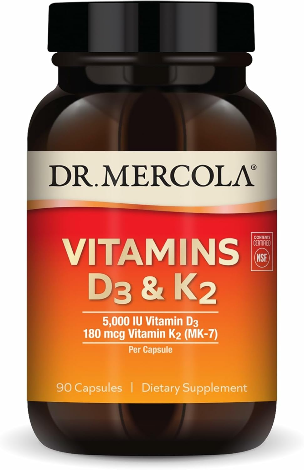 Dr. Mercola Vitamin D3 and K2-90 Capsules