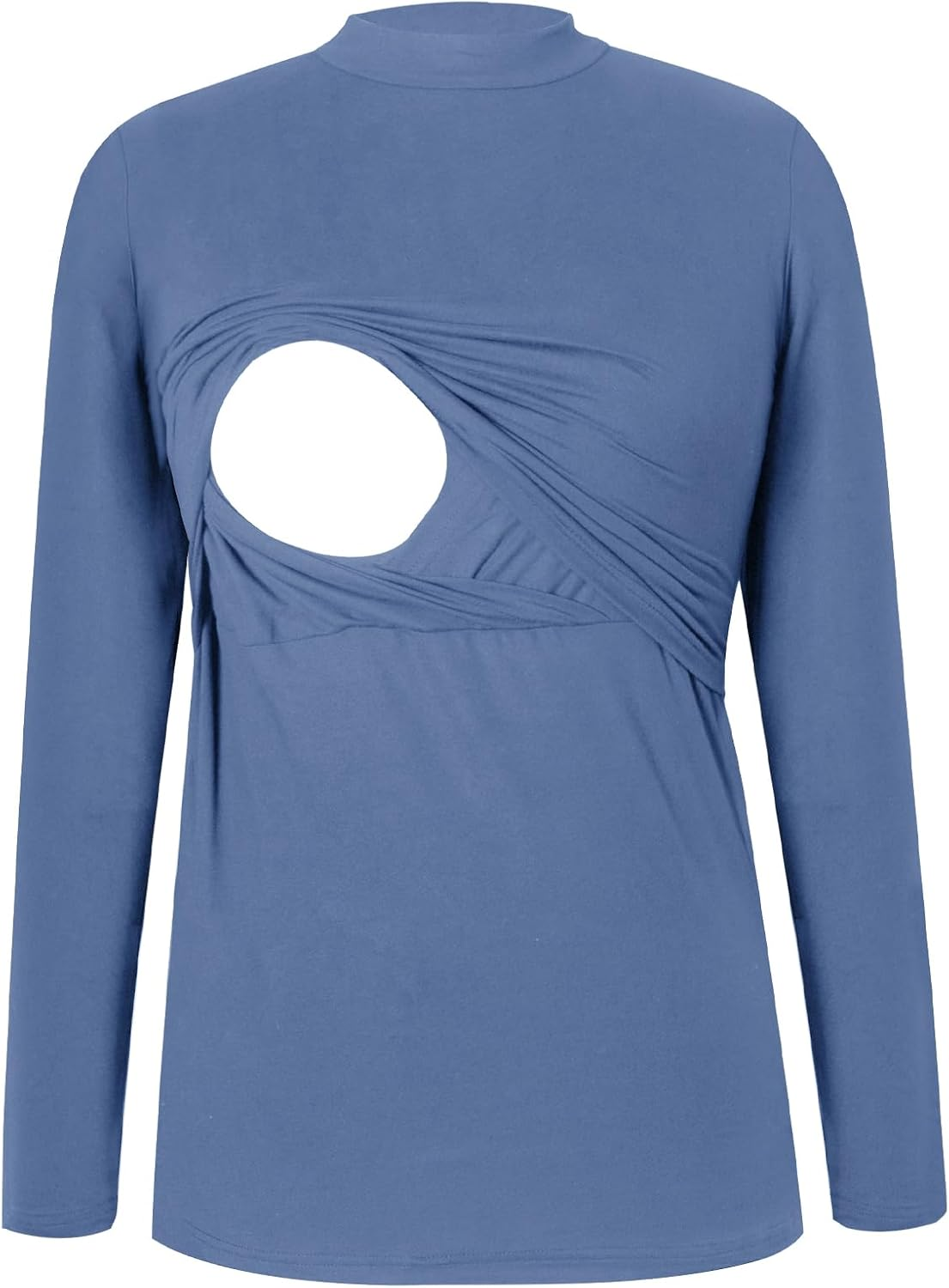 Smallshow Women'S Nursing Tops Crew Neck Long Sleeve Breastfeeding Clothes