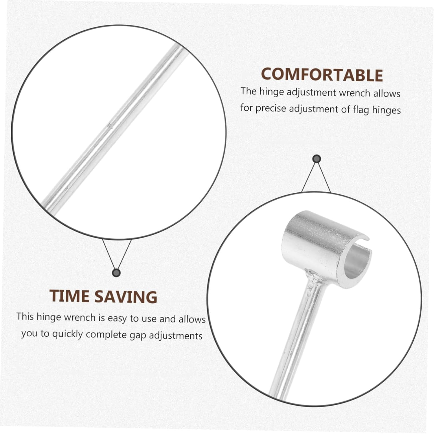 Cabilock 2Pcs Wrench Tool Heavy Duty Hinge Adjustment Spanner Wrench for Door Hinge Gap Repair image number 2