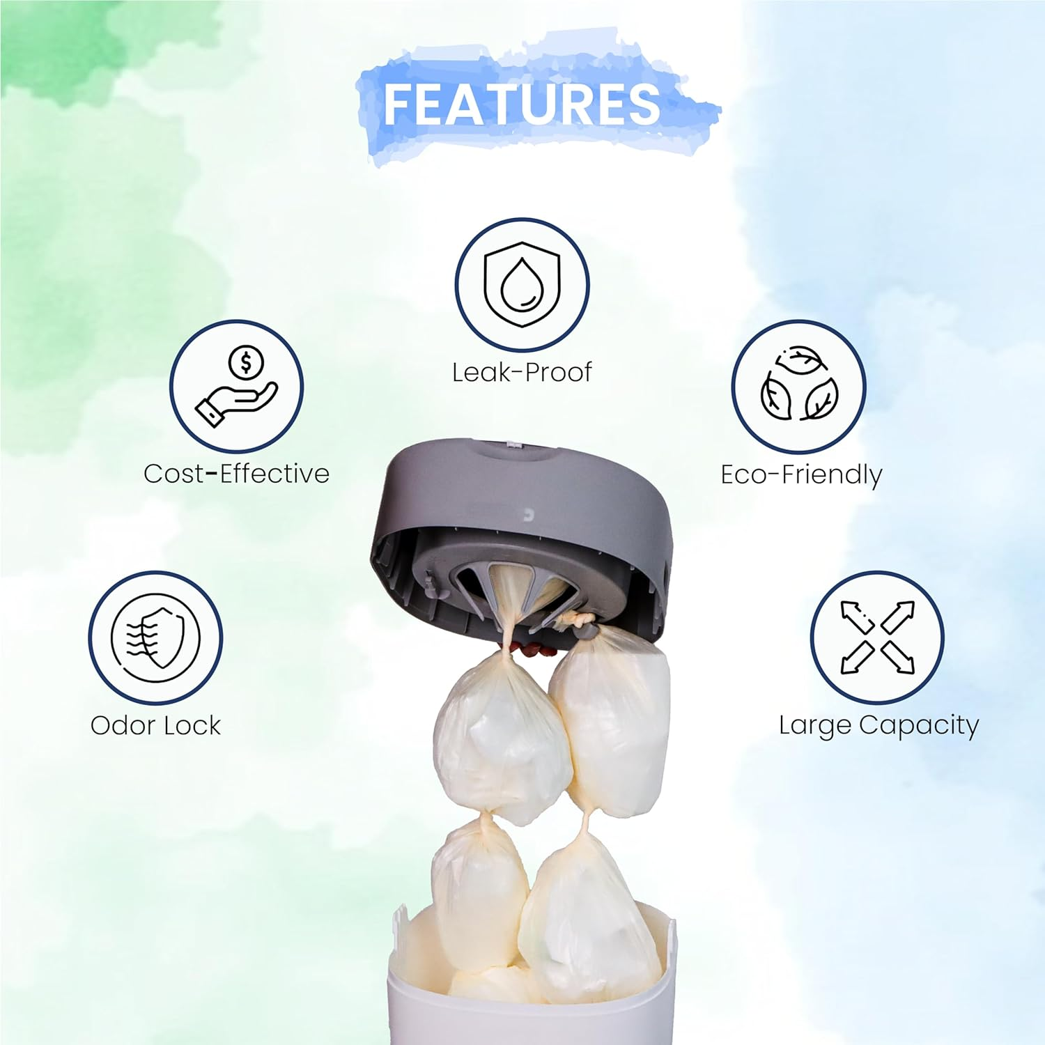 SNAPR 8-Pack 6M Nappy Bin Refill Compatible with Tommee Tippee Twist & Click - Recyclable Multilayer - Lemon Scented for Odor Lock - Holds 200+ Nappies (Beige, 8) image number 2