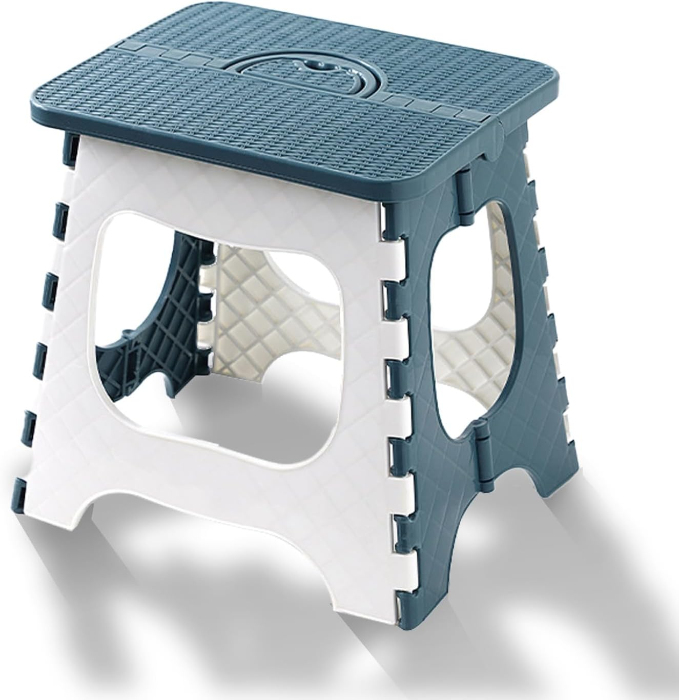 Auzly Foldable Step Stool 11.8Inch |Holds up to 330 Lbs| Collapsible Stool for Adults | Non-Slip Bathroom Step Stool | Portable Folding Stool for Kitchen, Home Storage | Space Saving Design