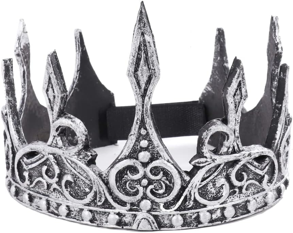 Liatunou Regal King'S Crown,Adjustable Royal Crown Prince Tiara,Medieval King Costume Accessories for Adult Kids