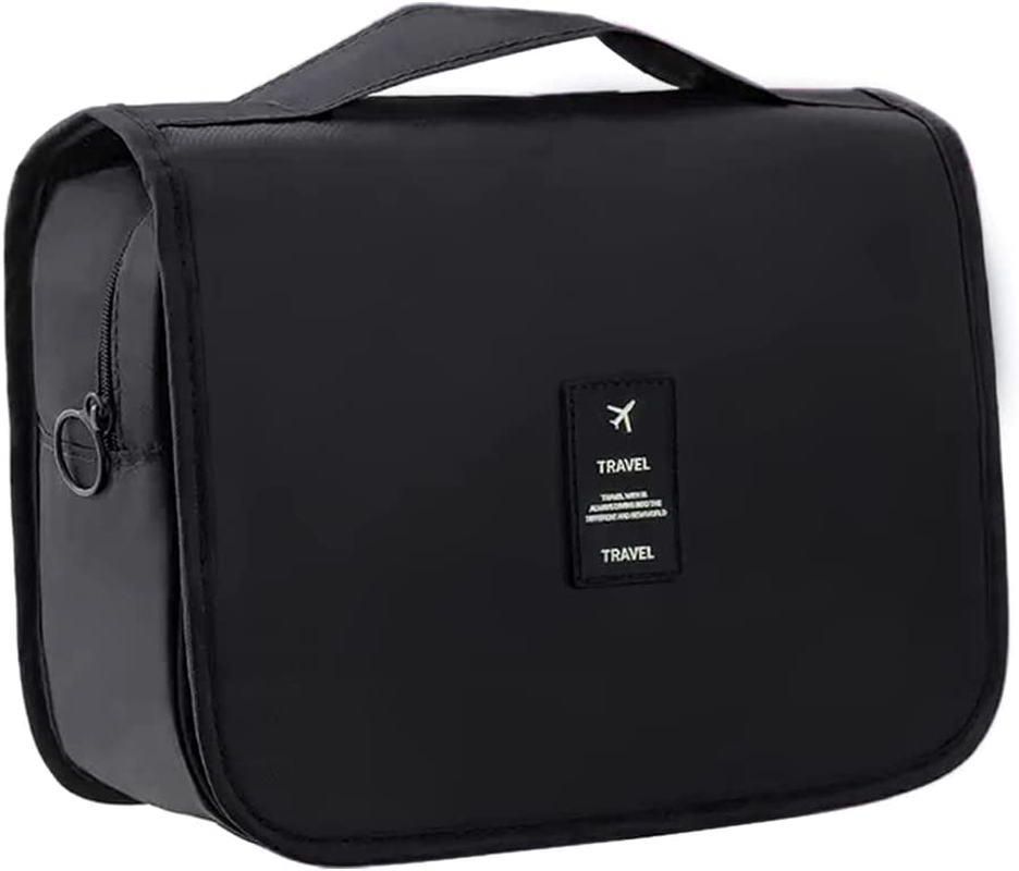 Makeup Bag Organizer Hanging Travel Toiletry Bag for Women, Water-Resistant Cosmetic Bag for Girls, Travel Make up Bag for Accessories Toiletries, White Cactus