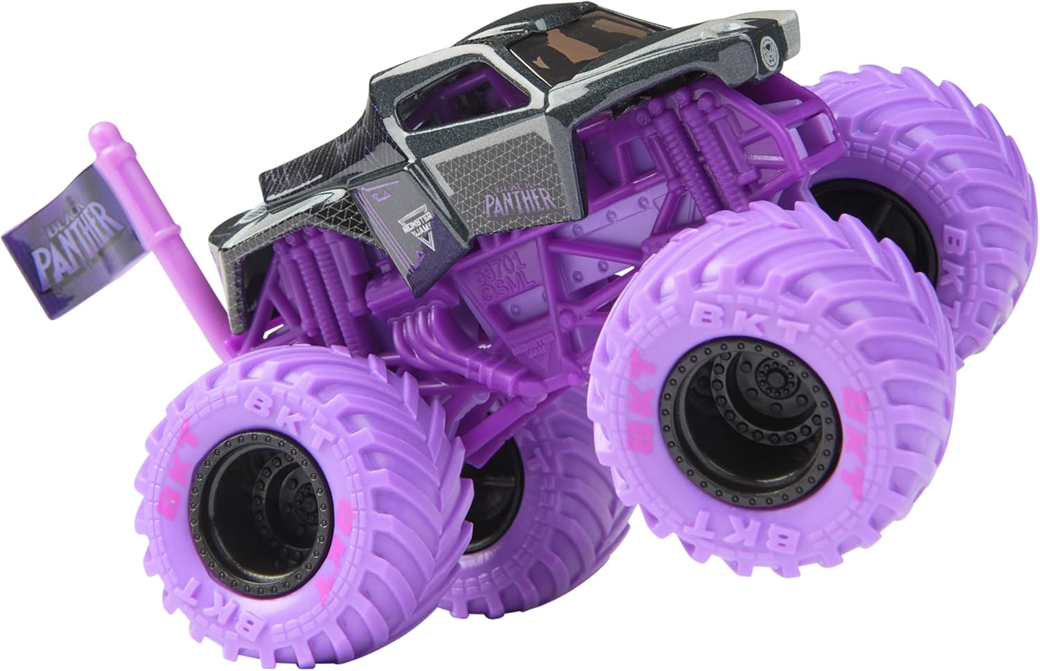 Monster Jam, Marvel Official Black Panther Monster Truck, Die-Cast Vehicle, 1:64 Scale, Super Hero Kids Toys for Boys Ages 3 and Up image number 2