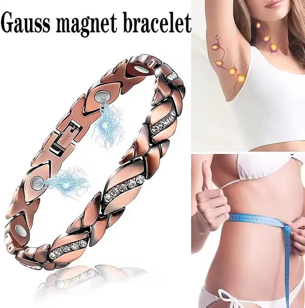 Adjustable Magnetic Bracelet for Women with 3500 Gauss Magnets, Magnetic Therapy Bracelet for Arthritis Pain Relief, Elegant Magnetic Bracelets for Women, Jewelry Gift with Sizing Tool image number 6