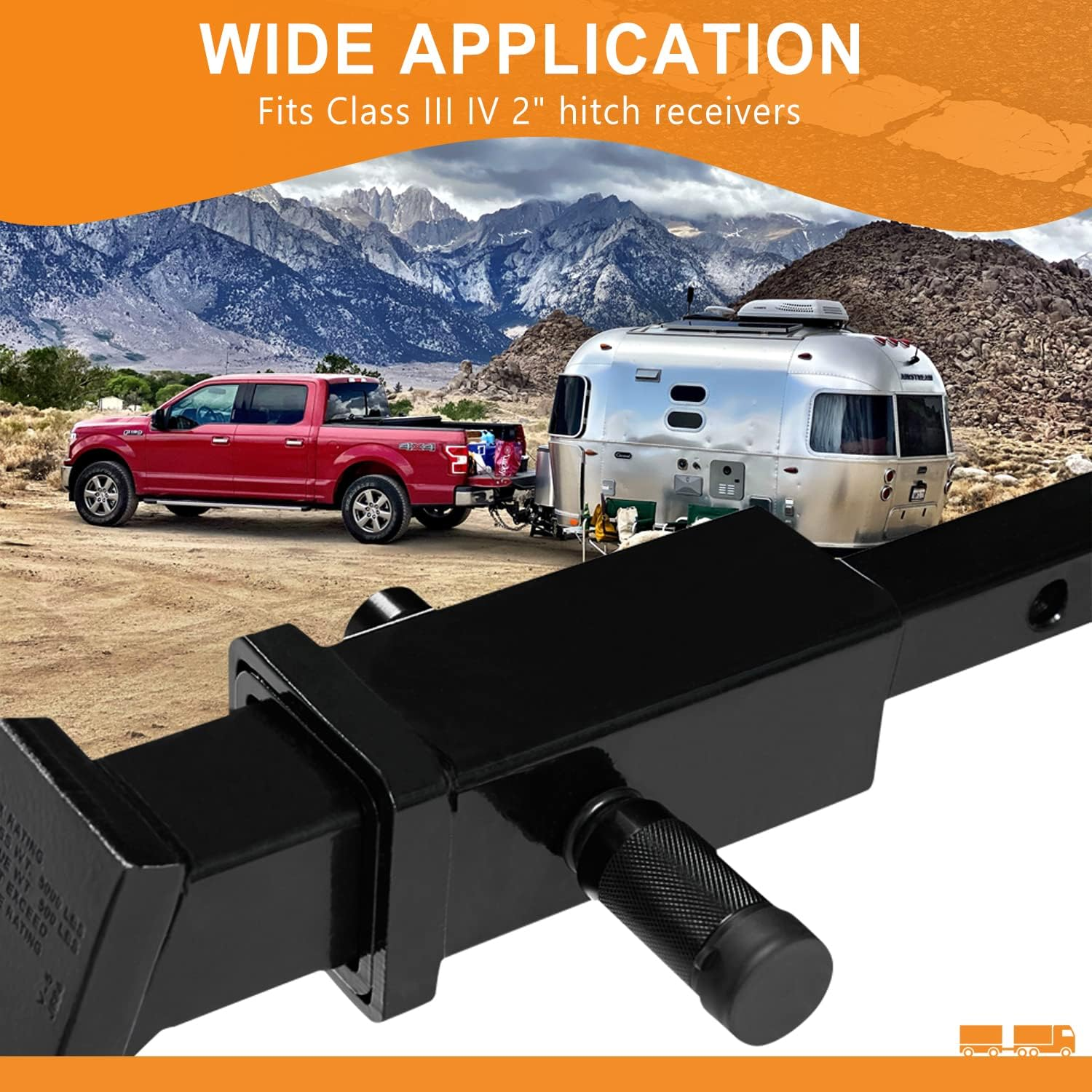 META Hardware Trailer Hitch Locks, Hitch Lock with 5/8'' Pin Fits Class III IV 2" Hitch Receivers, Tow Hitch Lock with Anti-Rattle O-Rings for Trailer Truck Car Boat (1 Pack) image number 1