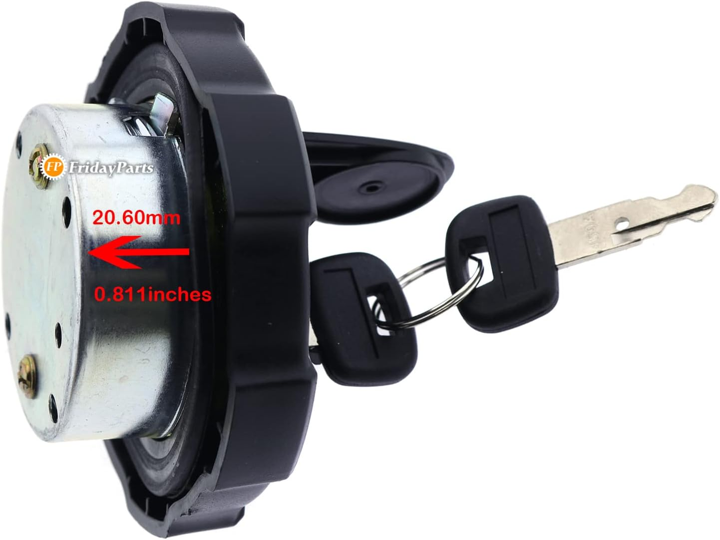 Fridayparts Fuel Cap 2658575 W/Keys 459A for Caterpillar Mini 303.5C 304C CR 305.5D 308E