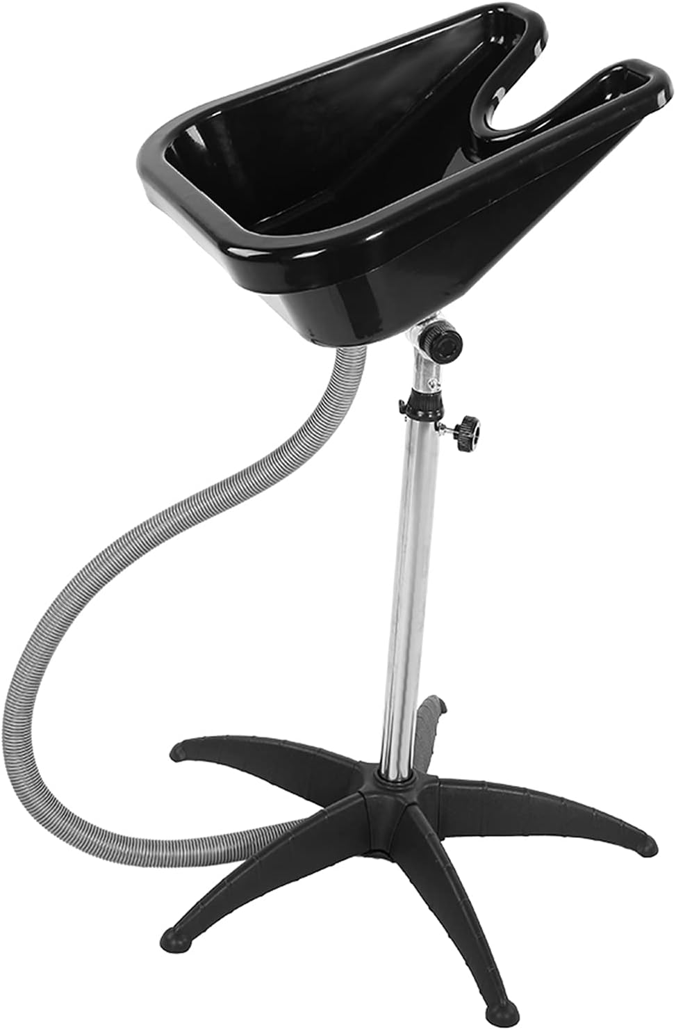 Portable Shampoo Bowl Unit, Fully Angle Adjustable Mobile Shampoo Bowl Plastic Shampoo Hair Washing Sink, Salon Chair Barber Deep Bowl for Beauty Salon, Barber Shop image number 6