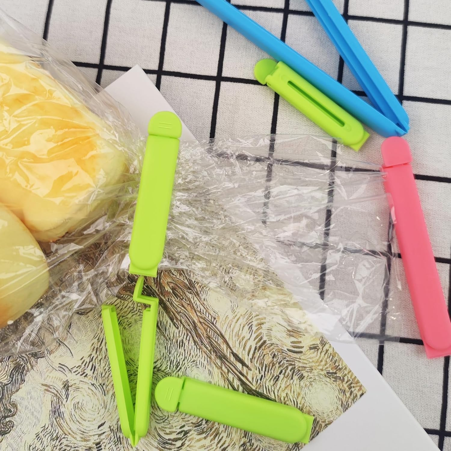 12 Pack Colored Bag Clips, Bag Closures, Chip Clips, Piping Bag Clips for Kitchen Food Bag Sealing, 3 Size image number 3