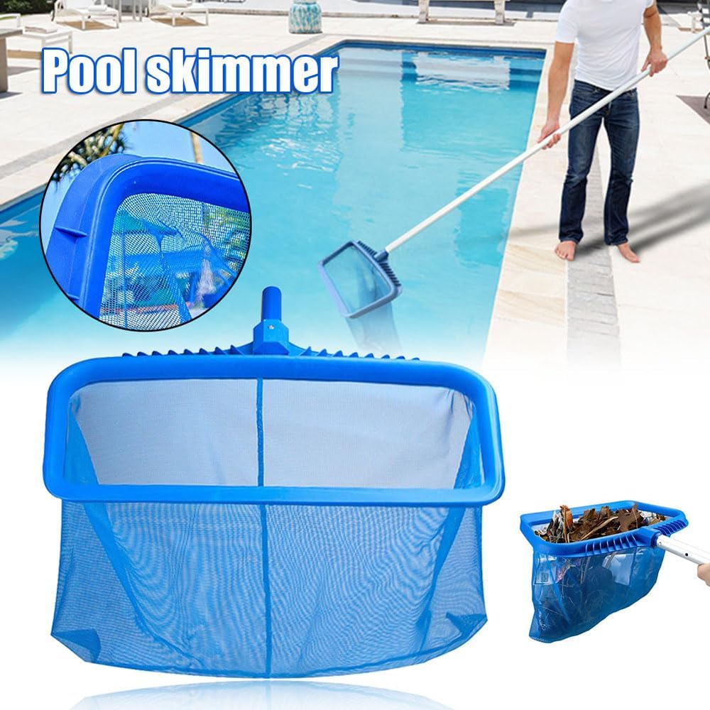 Pool Skimmer Net, 20" (50Cm) Swimming Pool Leaf Skimmer Net, Heavy Duty Pool Skimmer Net for Cleaning Swimming Pool & Pond, Fine Mesh Deep Bag Catcher with Strong Plastic Frame