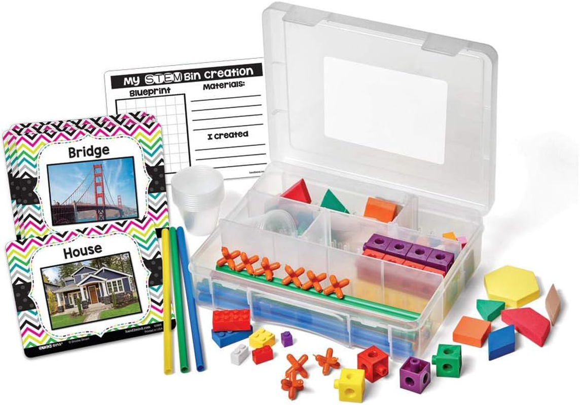 Hand2Mind 93836 STEM Bins Play & Learn Pack, Multi-Coloured image number 4