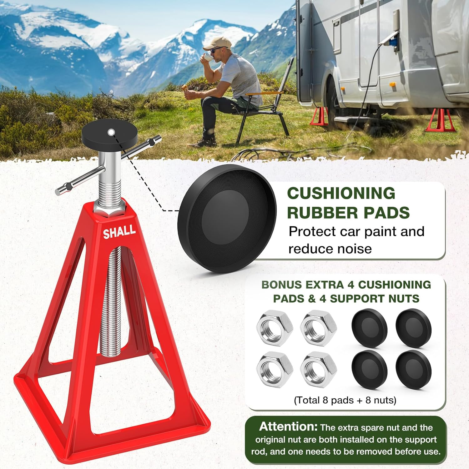 Shall 4-Pack RV Stabilizer Jack Set image number 3