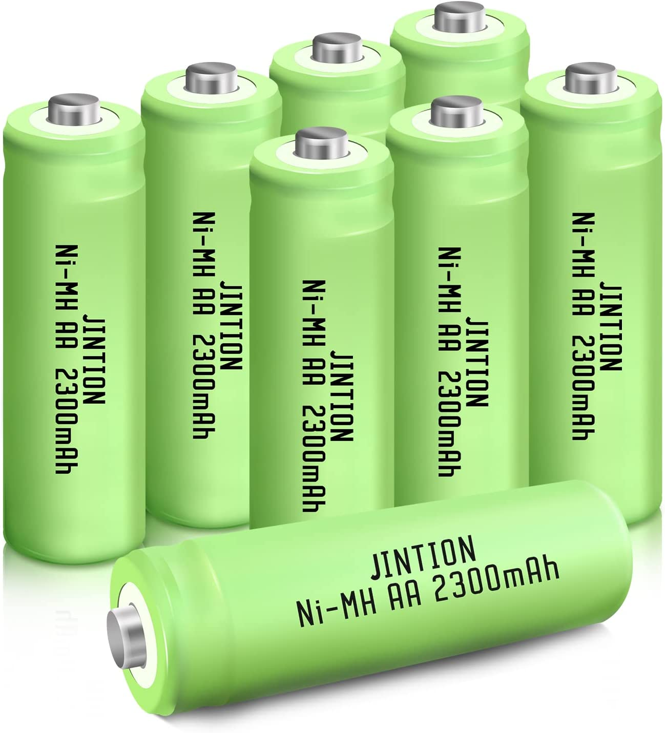 JINTION Rechargeable AA Batteries 1.2V Ni-Mh 2300Mah Double a Battery High Capacity Low Self Discharge AA Rechargeable Batteries for Toys Household Device, 8 Pack image number 6