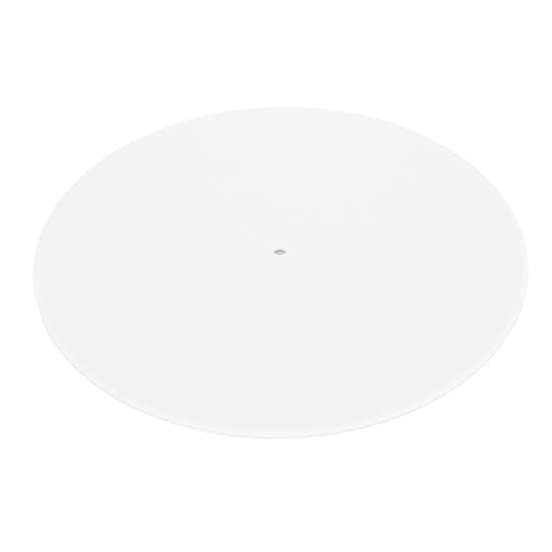 12 Inch Acrylic Turntable Mat, Platter Slipmat for 12 Vinyllp Vintage Record Player, anti Static Turntable Platter Mat for Universal to All Lpvinyl Record Players (Bright White) image number 4