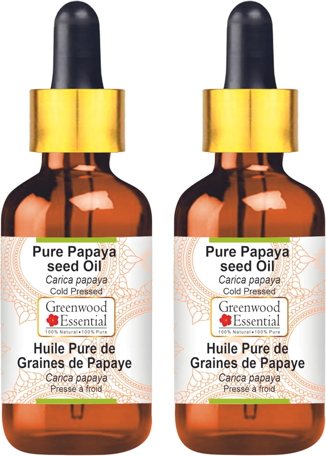 Greenwood Essential Pure Meadowfoam Seed Oil (Limnanthes Alba) with Glass Dropper Cold Pressed (Pack of Two) 100Ml X 2 (6.76 Oz) image number 2