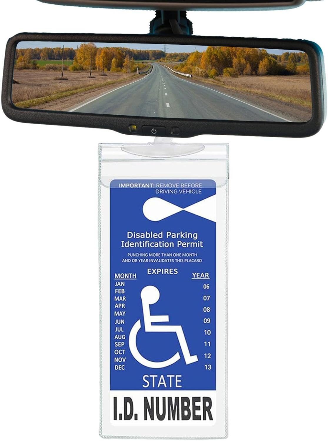 Handicap Parking Placard Holder - Clear Handicapped Placard Holder for Car - Handicapped Placard Holder with Hook, Garage Parking Aid, Handicap Accessories image number 3