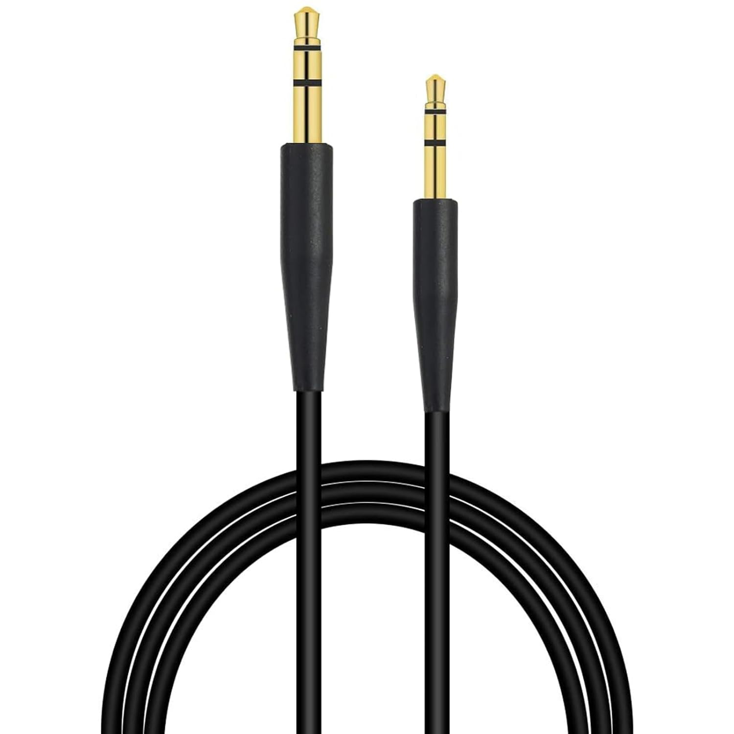 ONBPIY 2.5Mm to 3.5Mm Cable Headphone Cable Audio Cable Single Pack Grey Replacement Cord for Bose QC700 QC45 QC35 II QC35 QC25 On-Ear 2 Soundlink Soundtrue Headphones 1.4M (Black)