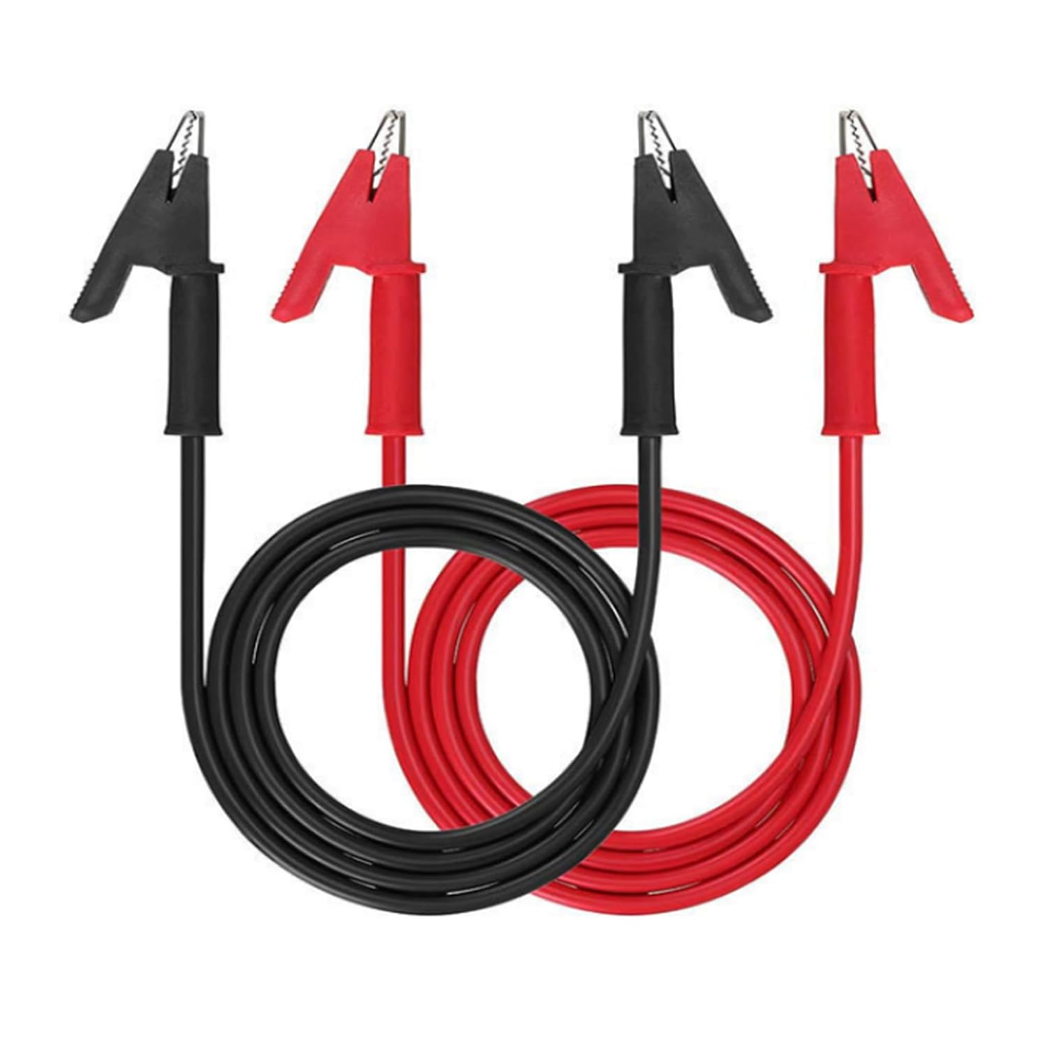 EFGTEK 14 Gauge Jumper Wire Alligator Clips to Alligator Clip Electrical Testing,Heavy Duty Out Diameter 3.5Mm Silicone Test Leads for Electrical Testing Leads Set 2 Piece 1 Meter image number 1