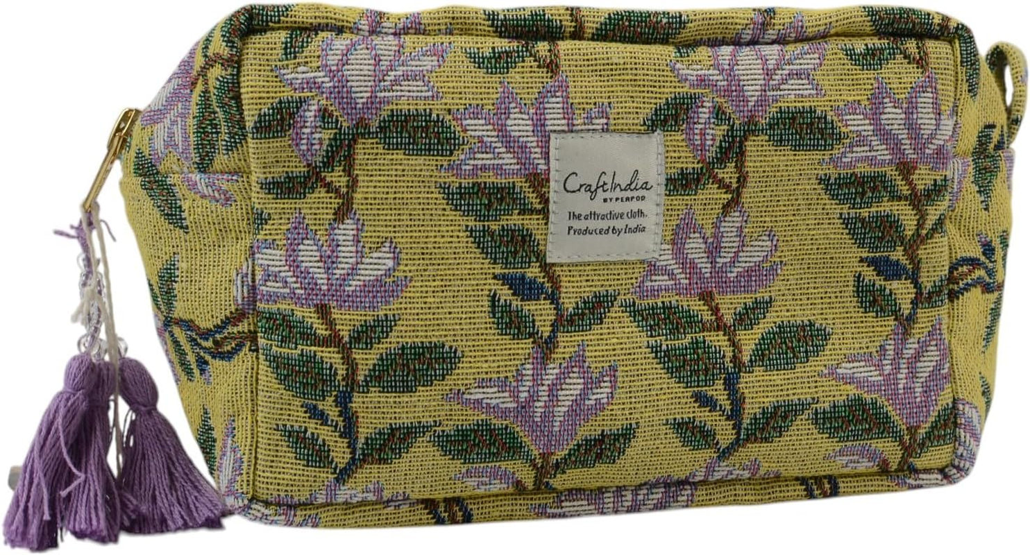 Friends Hill Gusseted Pouch, Sitar, Yellow image number 1