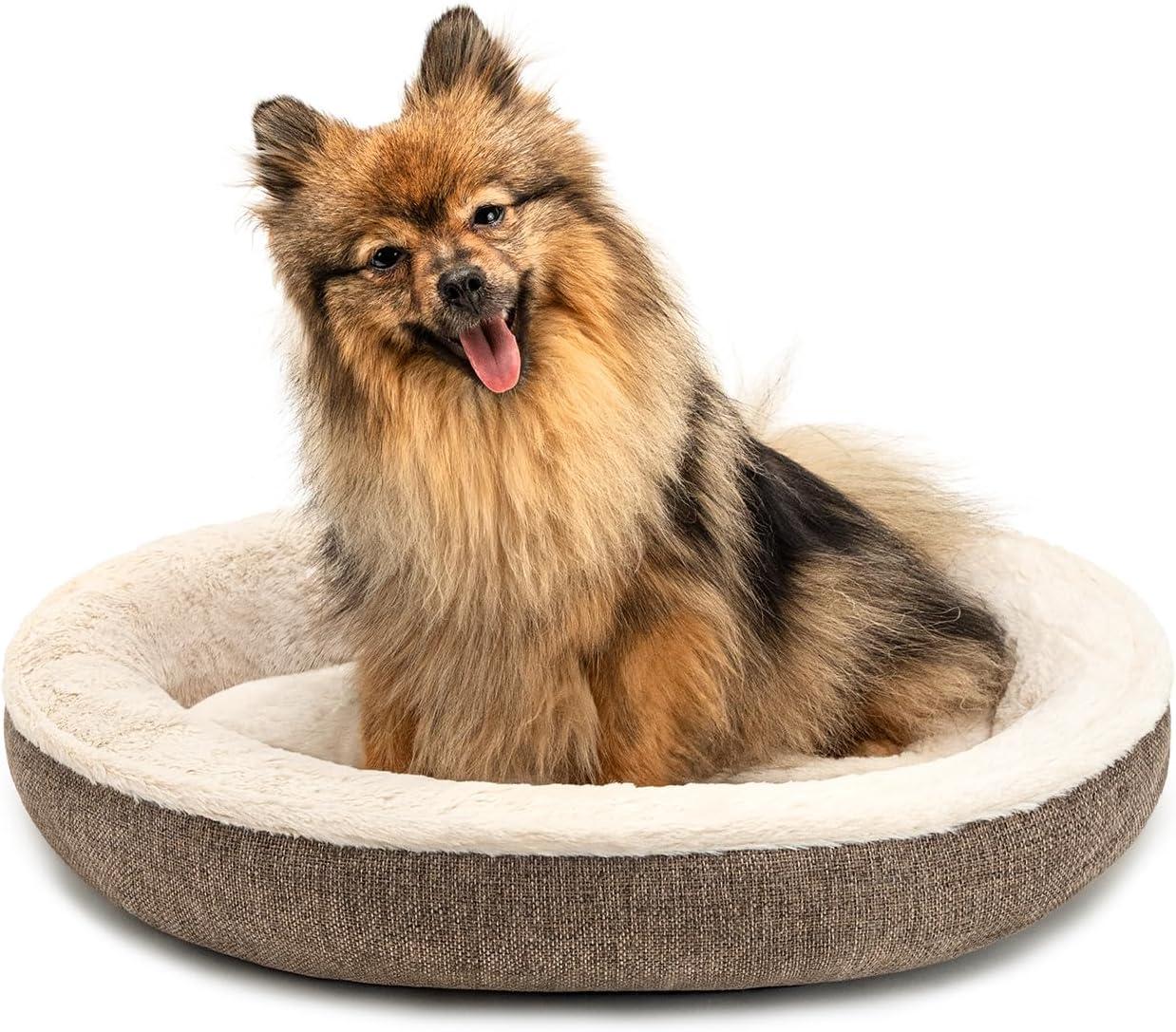 Lionto DB00280 round Dog Bed Dog Sofa Cat Bed Donut (S) 55 Cm S Grey 700 G