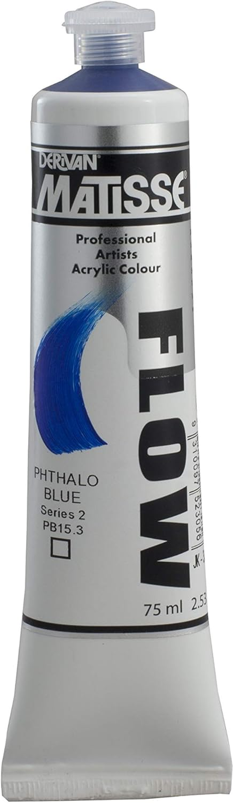 Derivan Matisse Flow Professional Artists Acrylic Colour 75 Ml, Phthalo Blue image number 4