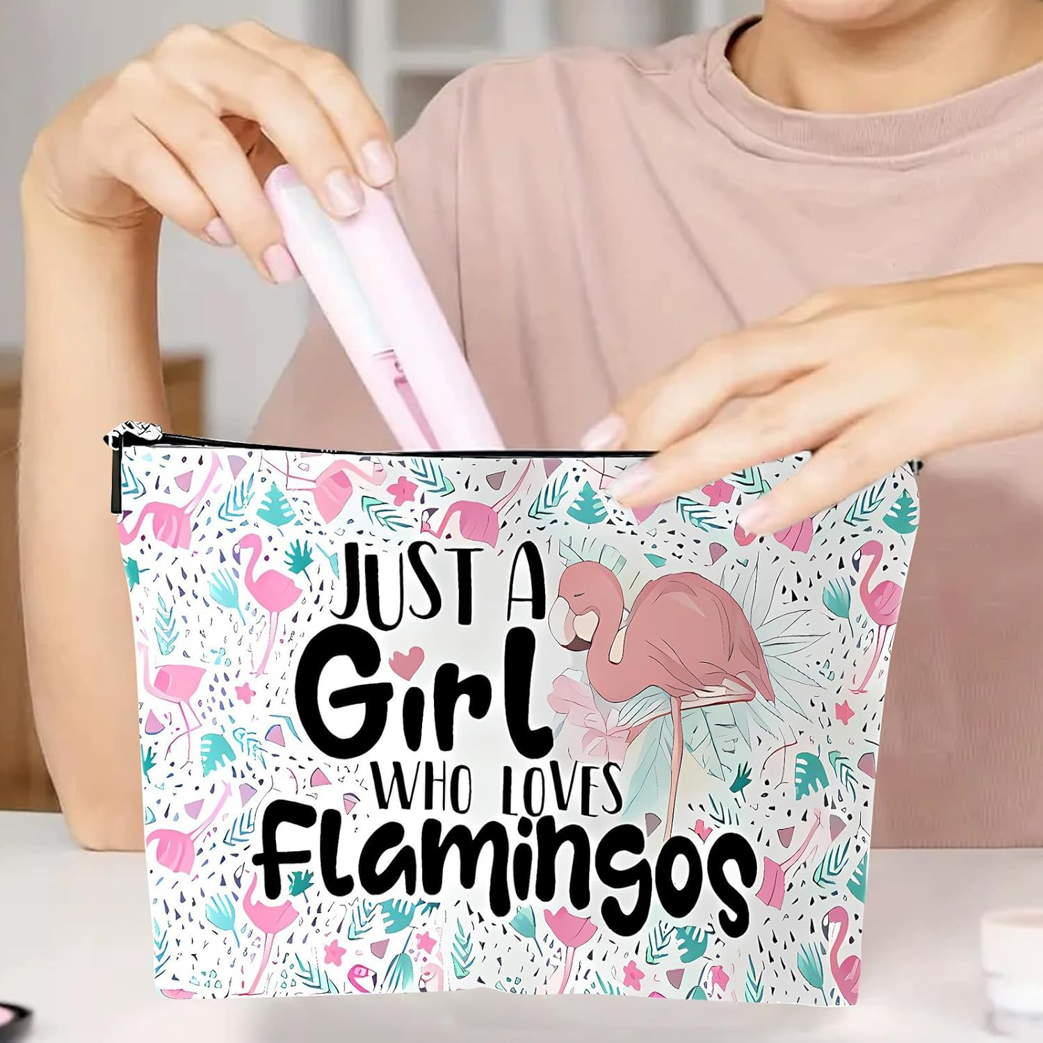 HTTDSLF Capybara Small Cosmetic Bag, Cosmetic Bag for Girls, Makeup Bag, Portable Toiletry Bag for Women, Pack of 3 image number 4