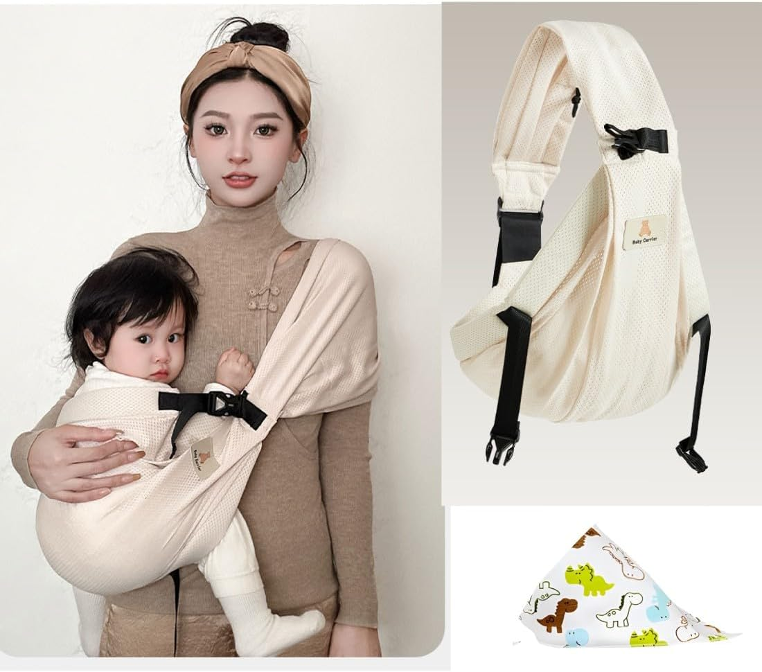 Baby Toddler Sling Carrier Lightweight Hip Slings Carrying Non-Slip Side Kid Holder Chest Wrap 0-12 Months Infants & Toddlers Newborn Sling, Nursing Outdoor Travel Breathable
