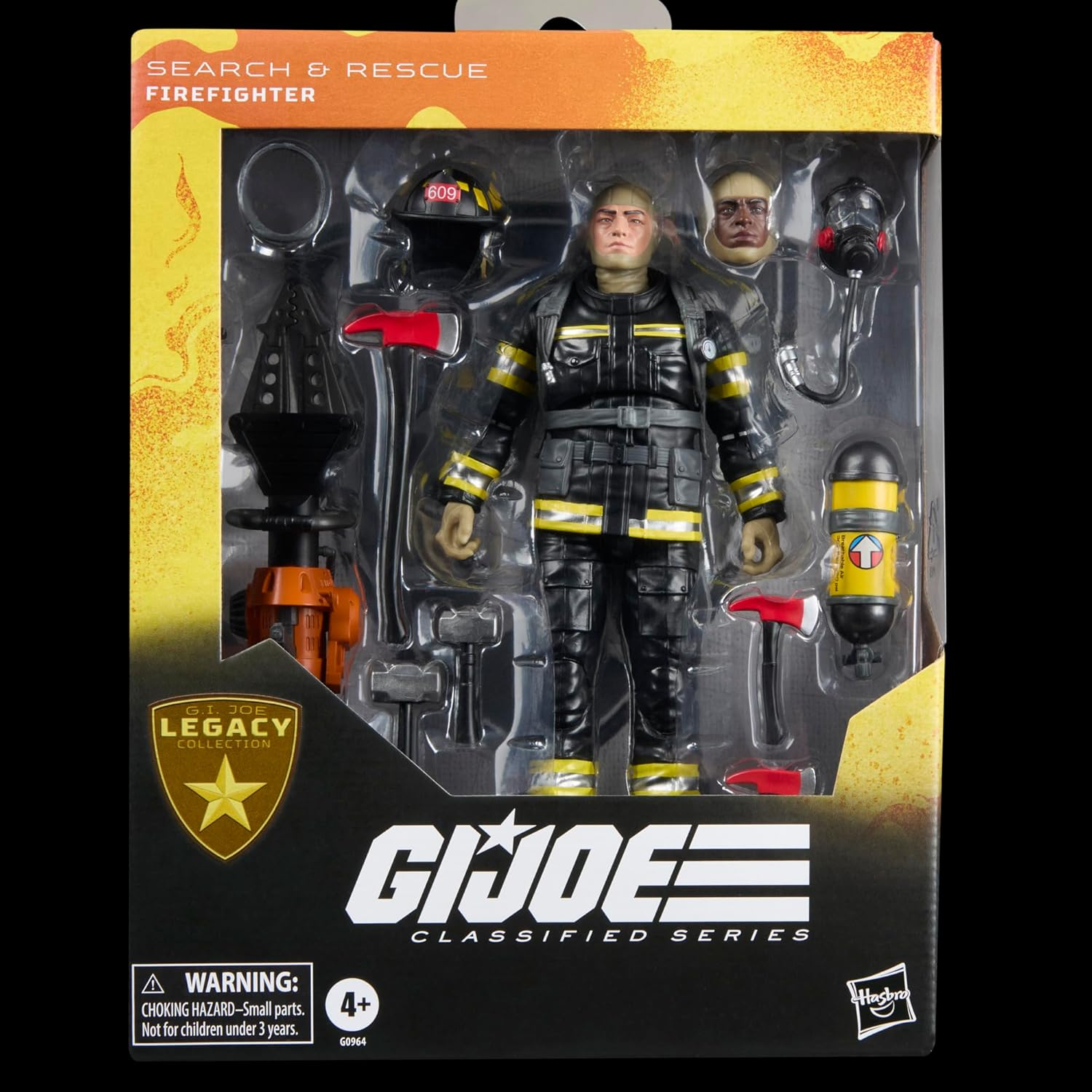 G.I. Joe Classified Series Legacy Collection - Search & Rescue Firefighter, Collectible 6 Inch Action Figure with 14 Accessories image number 2