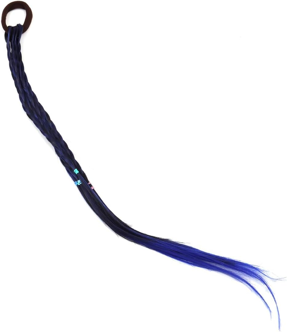 Namvo 10PCS Colourful Hair Strands Colourful Braided Hair Pieces Twist Braid with Elastic Rope Band Colour Gradient Girls Hairpiece Band image number 2