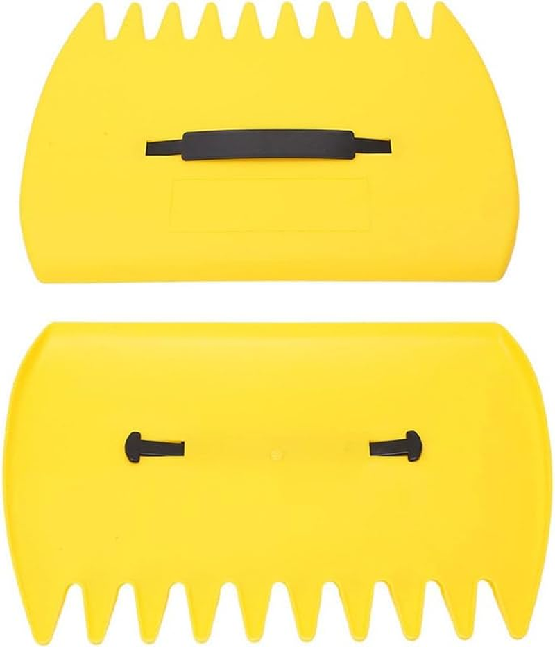 AIMALL 2PCS Garden Leaf Collection Rake &ndash; 13.4 X 9.6 Inch Lightweight Plastic Leaf Grabber for Outdoor Debris and Gardening Cleanup image number 2