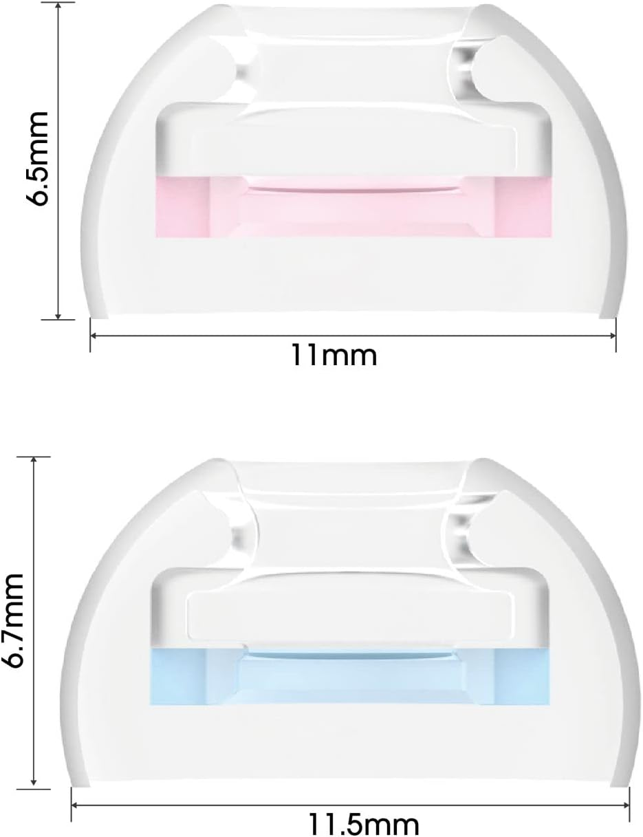 Spinfit CP1025 for True Wireless Earbuds Fits Mtw3,Galaxy Buds 2, Soundcore Space A40 & More- M/S - Patented Silicone Eartips, Supreme Comfort(For Nozzle Diameter from 4-5.5Mm) image number 3