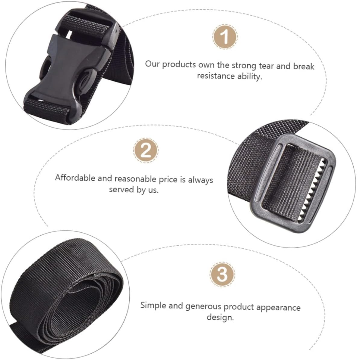 CONGARTENO 4Pcs Luggage Tie down Strap Lashing Straps for Suitcases Luggage Locks image number 1