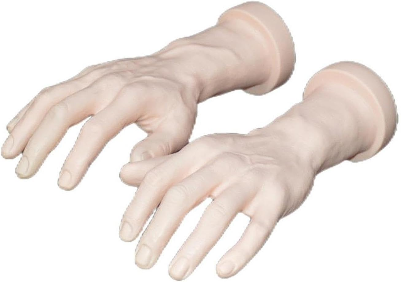 Generic 2X Left and Right Mannequin Hands for Nail Practice and Party Use , Skin, as Described - White image number 5