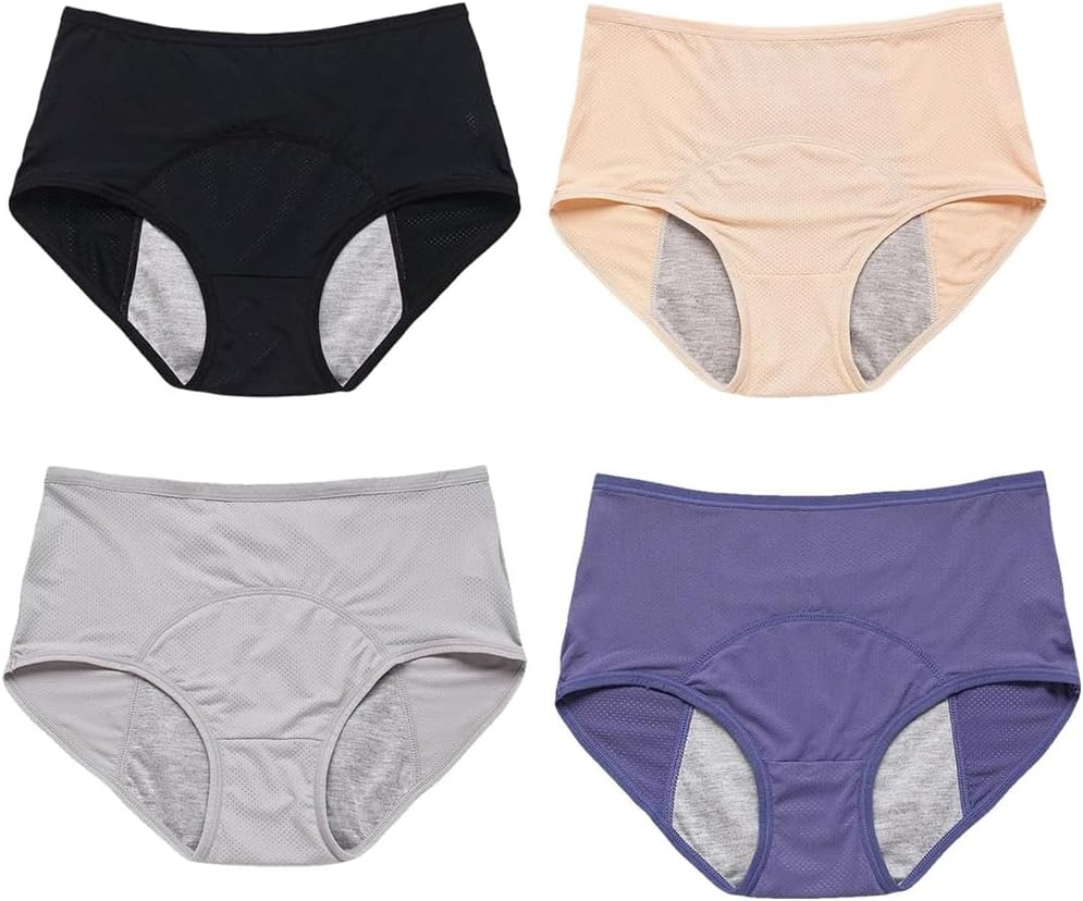 New Upgrade Leakproof Ladies Underwear,High Waist Leakproof Underwear,Incontinence Underwear for Women,Leak Proof Panties for Women over 60 (5Xl,8Pcs)