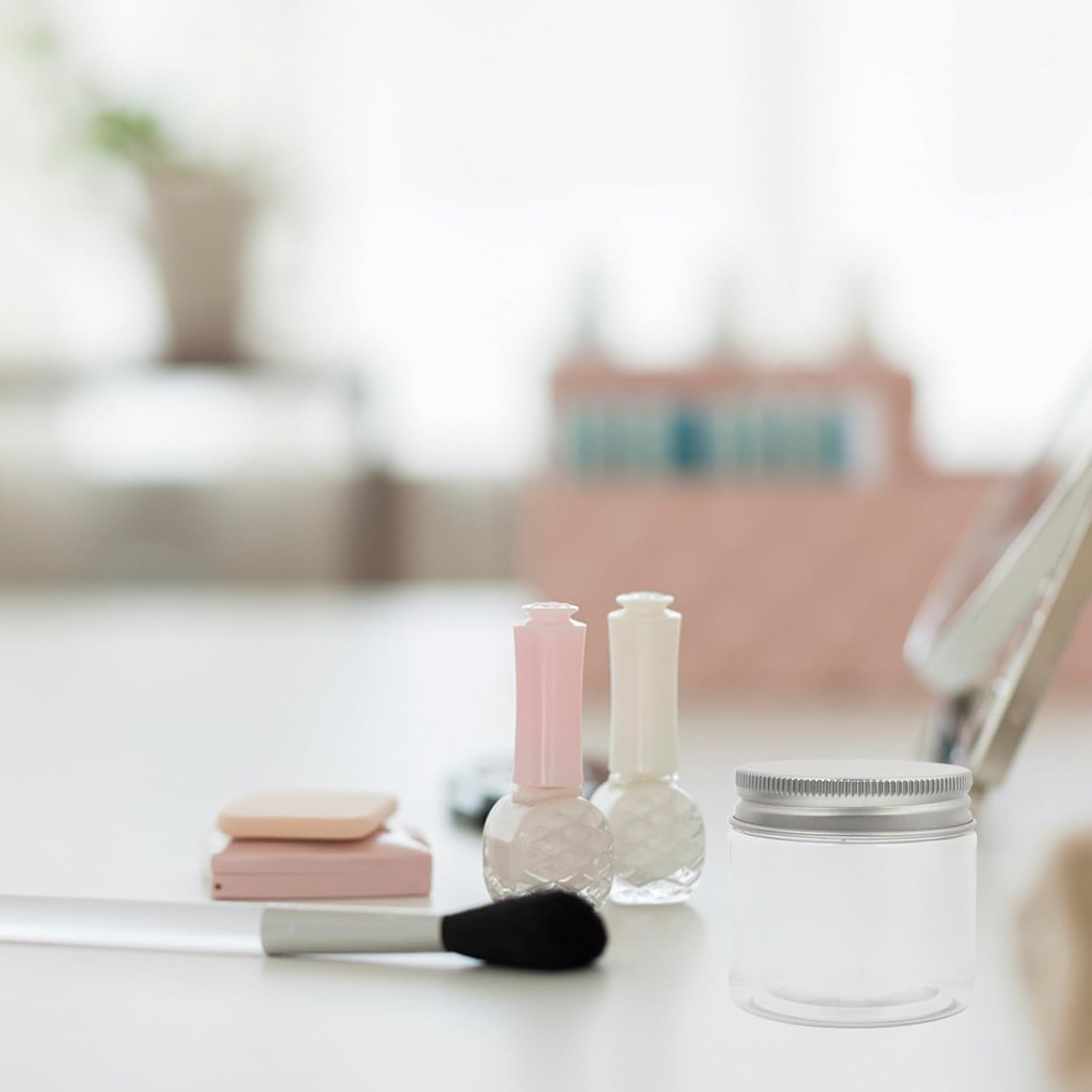 CONGARTENO 6Pcs 50G Travel Cosmetic Cream Jars with Natural Aluminum Lids and PVC Seals, Portable Empty Sample Containers for Skincare and Makeup Storage image number 5