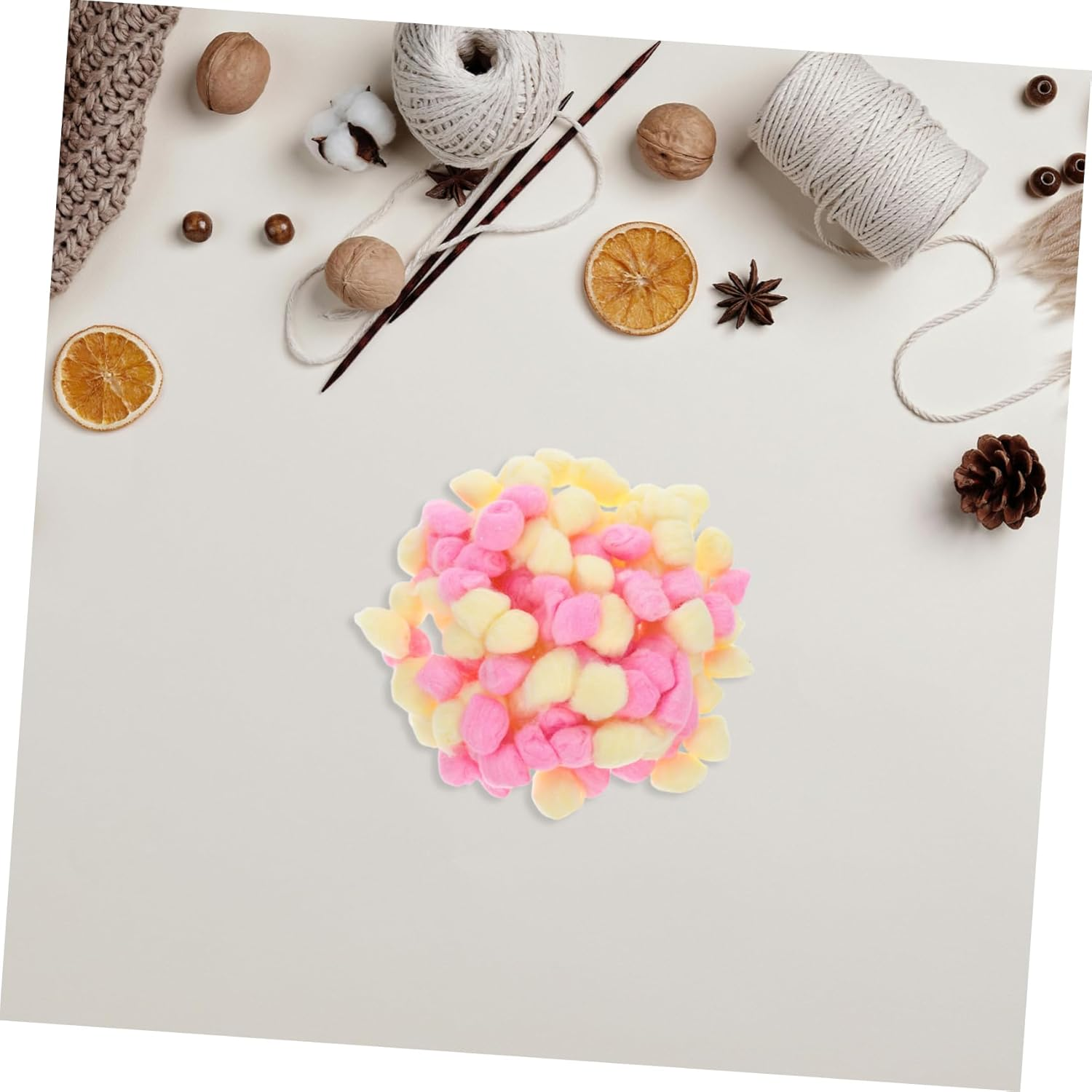 TEHAUX 500Pcs Colorful Thermal Cotton Balls Pom Poms for Crafts and Pet Toys Warm Fuzzy Balls for DIY Handicrafts and Winter image number 3